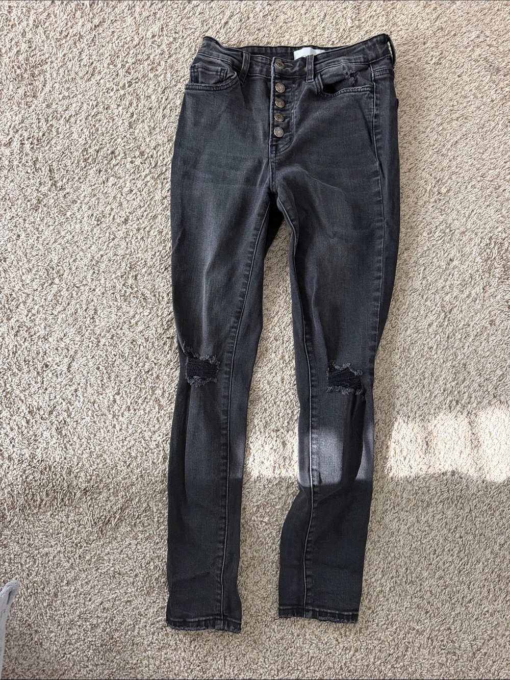 High-Rise Black Ripped Women’s Skinny Jeans